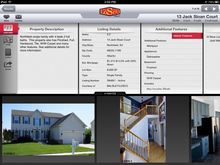 Balsley Losco Realty Search for iPad