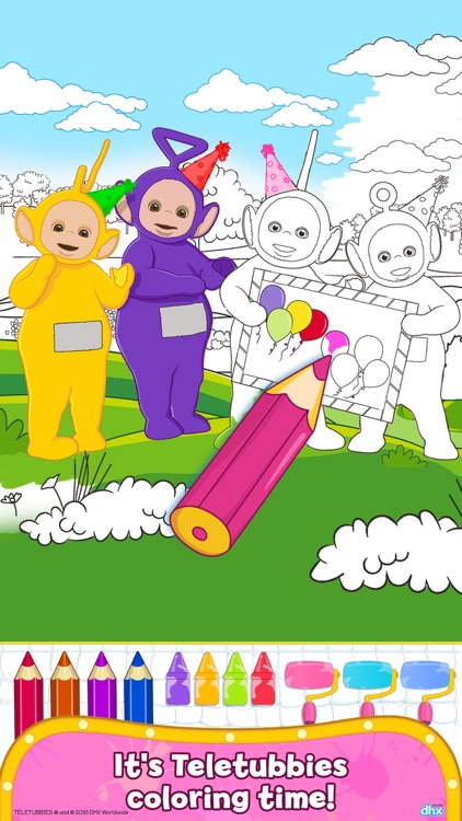 Teletubbies Paint Sparkles - Draw, Color, Have Fun