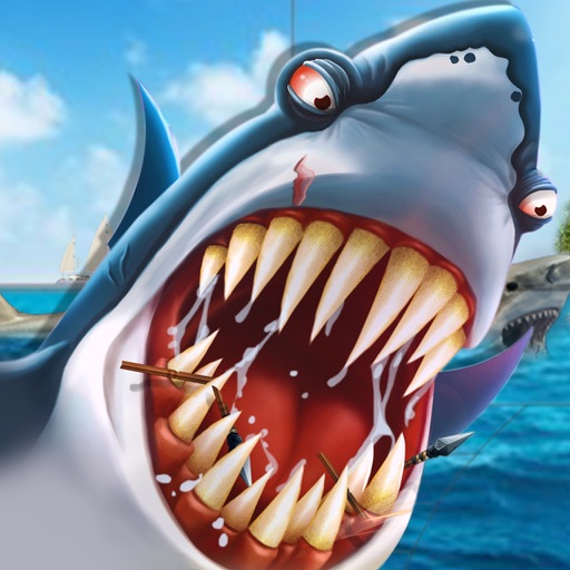 2016 Shark spear-fishing hunter in sea world Games