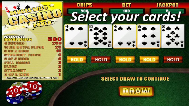 Deuces Wild Casino Poker