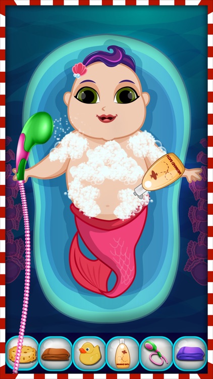 Mommy's Mermaid Newborn Baby Christmas Fun Salon