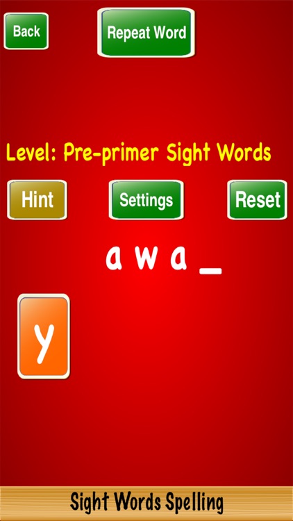 Sight Words Spelling