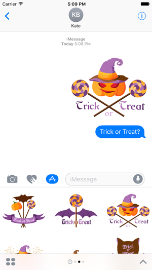 TrickTreatMoji Halloween Emoji Stickers iMessage(圖1)-速報App