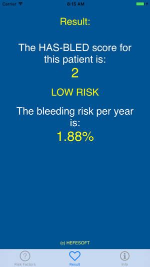 HAS-BLED Bleeding Risk Score Calculator(圖2)-速報App