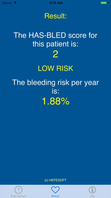 HAS-BLED Bleeding Risk Score Calculatorのおすすめ画像2