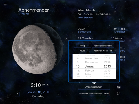Lunar Phases calendar for the moon screenshot 2