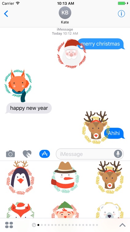 Funny face Christmas characters - Fx Sticker