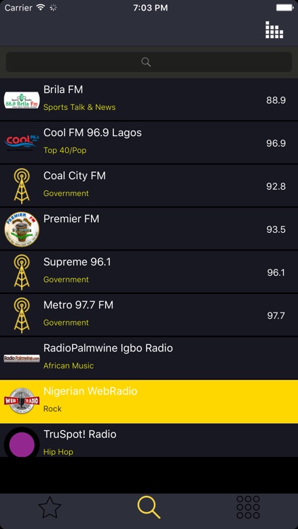 Nigerian Radio Stations - Music Player
