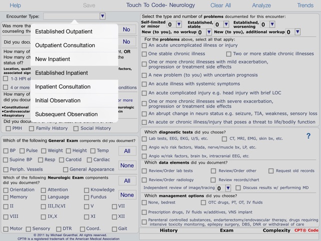 Touch To Code- Neurology E&M Coder(圖1)-速報App