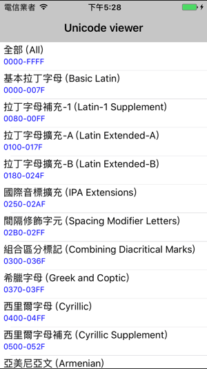 Unicode viewer(圖1)-速報App