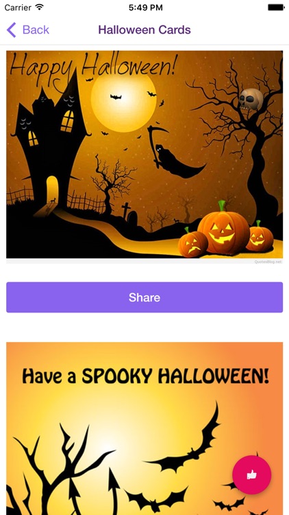 Halloween Stickers, Cards: Share on Social Media