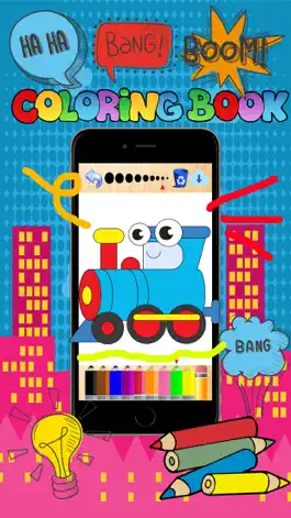 Game screenshot Vehicle coloring book free crayon game for toddler apk