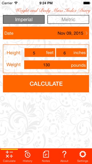 Weight and BMI Diary