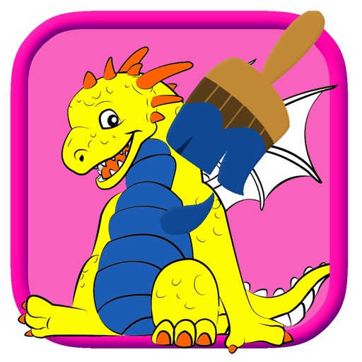 Dragon Pop Coloring Book Game For Kids icon