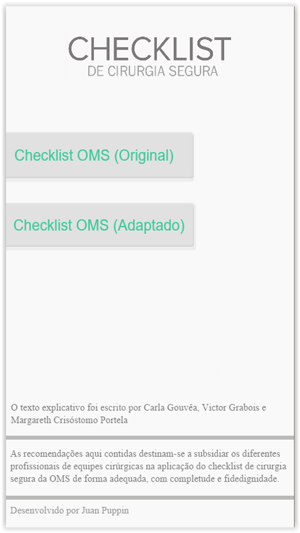 Checklist de Cirurgia Segura da OMS