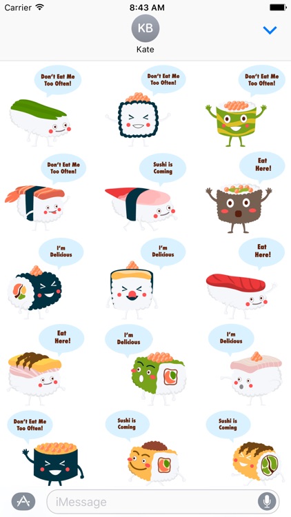 Sushi Stickers for iMessage #1