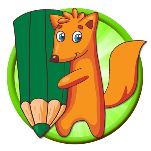 Kids Little Fox Jungle Coloring Book Game Version