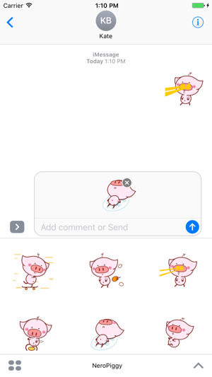 Nero piglet animated stickers pack(圖3)-速報App