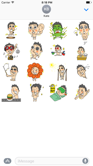 Funny Man - Animated Stickers And Emotic