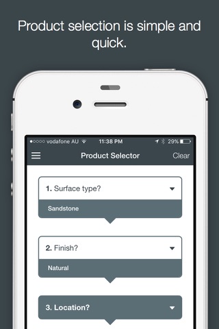 SOLUTIONS SEALERS Product Selector screenshot 2