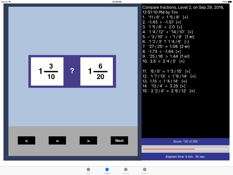 Compare All Fractions