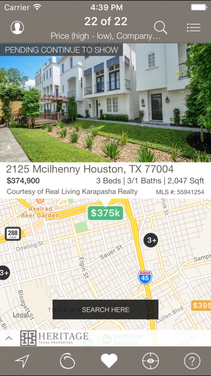 Heritage Texas Home Search