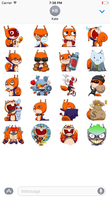 Villain Squirrel - Halloween iMessage stickers