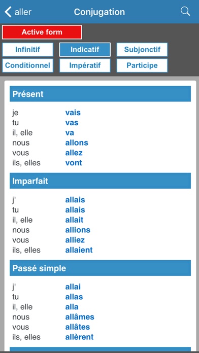 English / French dictionary Screenshots