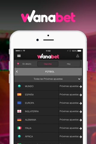 Wanabet – Apuestas de Deporte screenshot 2