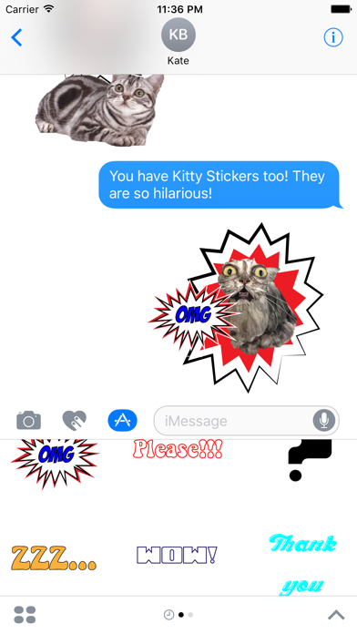 Kitty Stickers-Show Big Feelings with Cat Stamps!のおすすめ画像2