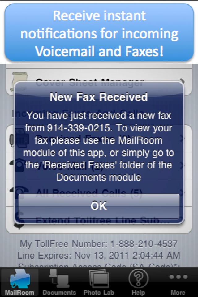 My Toll Free Number Lite - with VoiceMail and Fax screenshot 3