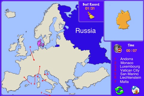 A Puzzle Map of Europe screenshot 2