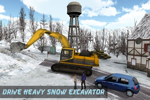 Heavy Snow Excavator Simulator – 3D Crane Truck Simulation Game screenshot 2