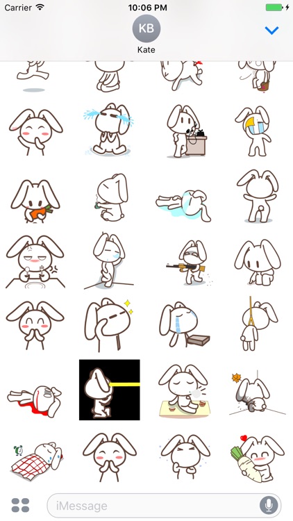 Rabbit Animated Emoji Stickers