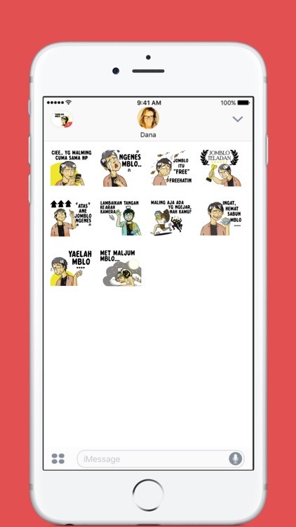 Maz Jomblo stickers by MOHAMAD for iMessage