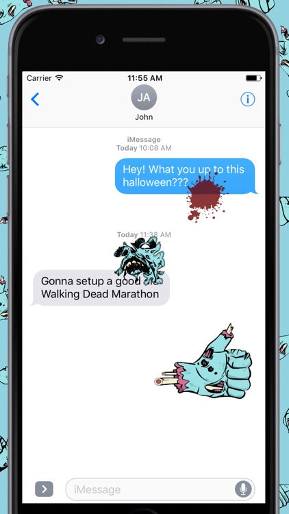 ZombieLife Stickers - for iMessage screenshot-3