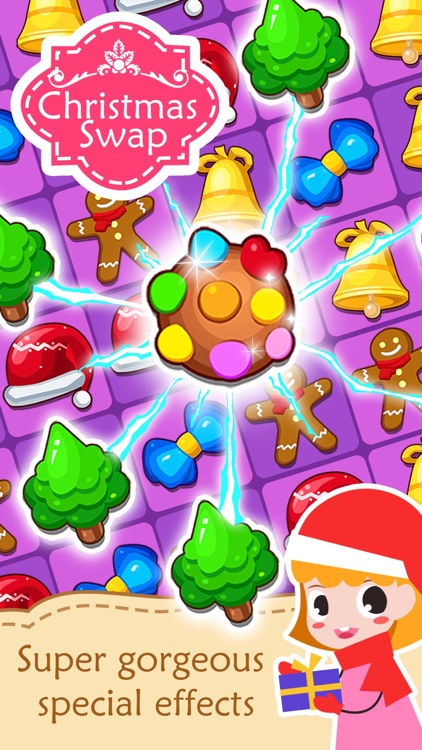 Christmas Swap 3 -Match toy & candy to countdown