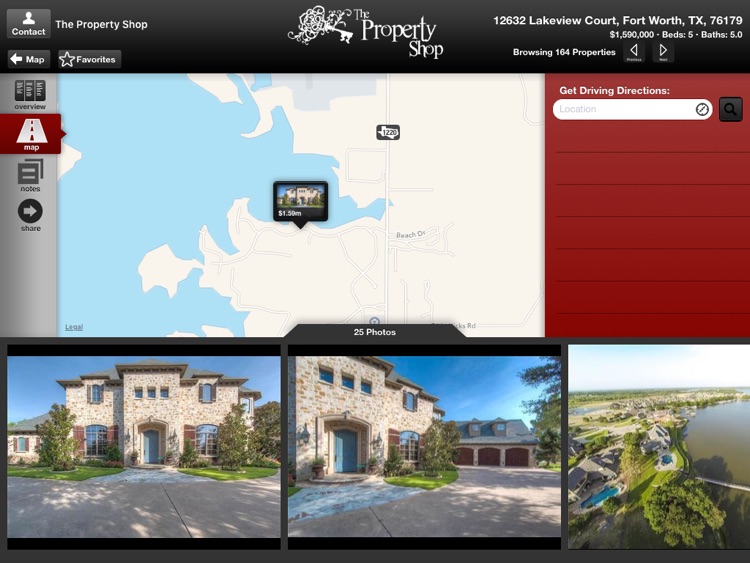 The Property Shop Real Estate App for iPad