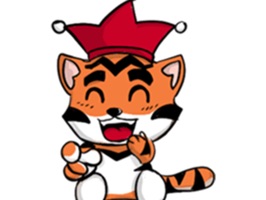 Tiger Clown Sticker