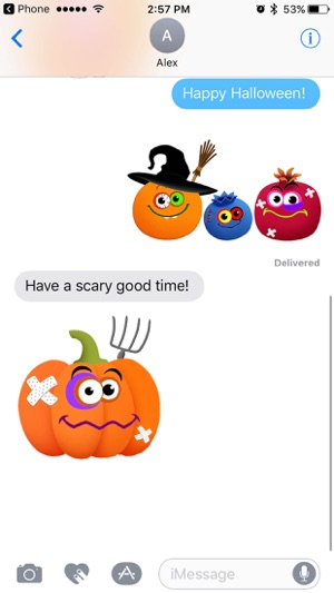 Halloween Funny Food! Animated sticker pack free(圖2)-速報App