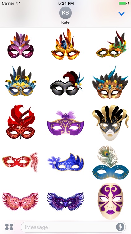 Carnival Mask Stickers Mania