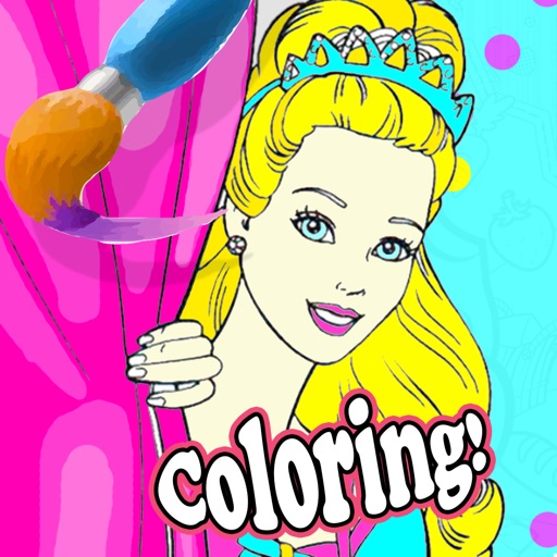 Beautiful coloring princess Icon