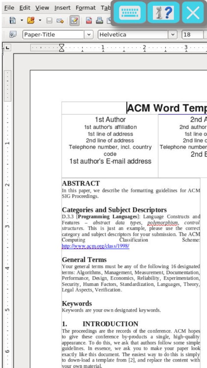 OffiWriter document editor with OpenOffice writer screenshot-0