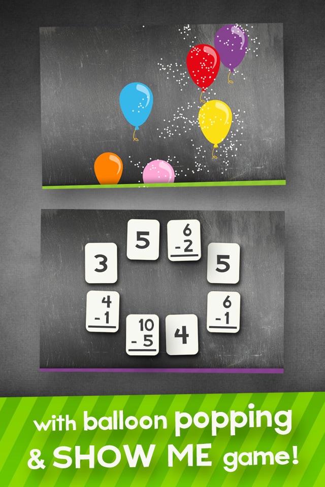 Subtraction Flash Cards Match Math Games for Kids screenshot 2