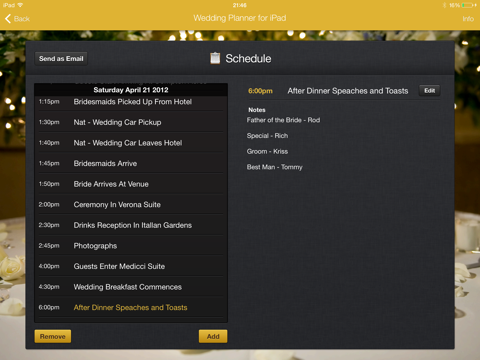 Wedding Planner for iPad - náhled