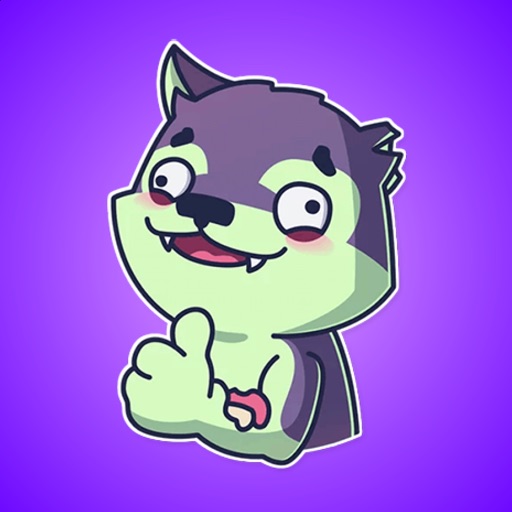Funny Zombie Wolf Stickers icon