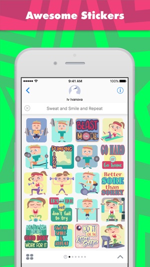 Sweat and Smile and Repeat stickers by kreat-iva(圖1)-速報App