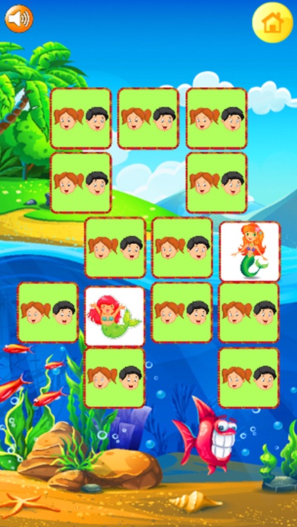 Mermaid Matching Puzzle intelligence Games for Kid