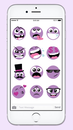 Purple People Emojis Sticker Pack(圖4)-速報App