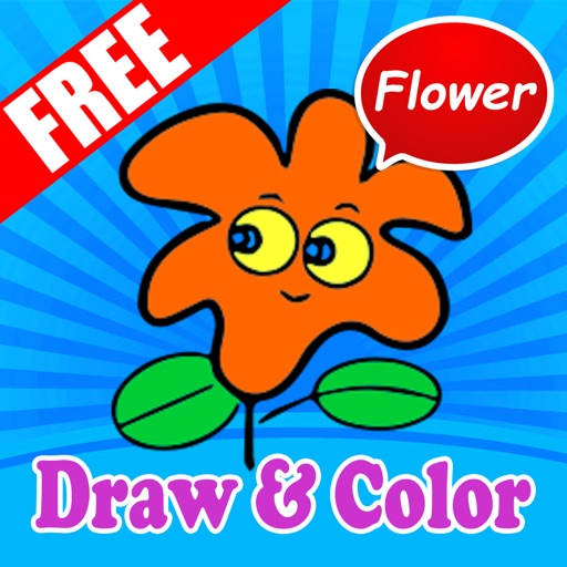 Easy Pretty Flowers Drawing and Coloring for Kids